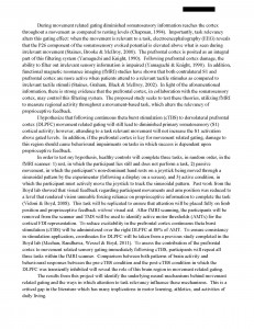“The role of movement related gating in motor learning” 2012