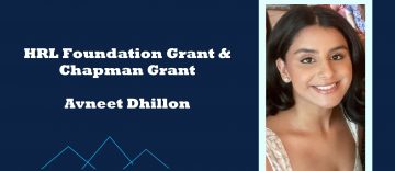 MSc Student Avneet Dhillon Receives HRL Foundation & Chapman Grants