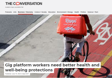 Gig platform workers need better health and well-being protections